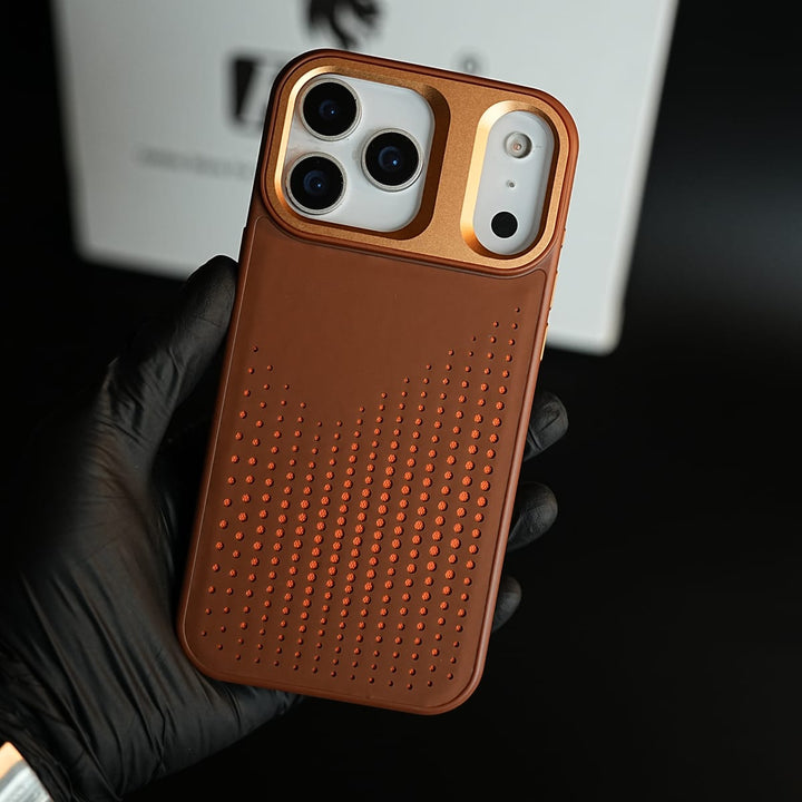 FRATO iPhone 17 Series iPhone 17 Series Premium Dot Design PU Leather MagSafe Case with Metal Camera Frame
