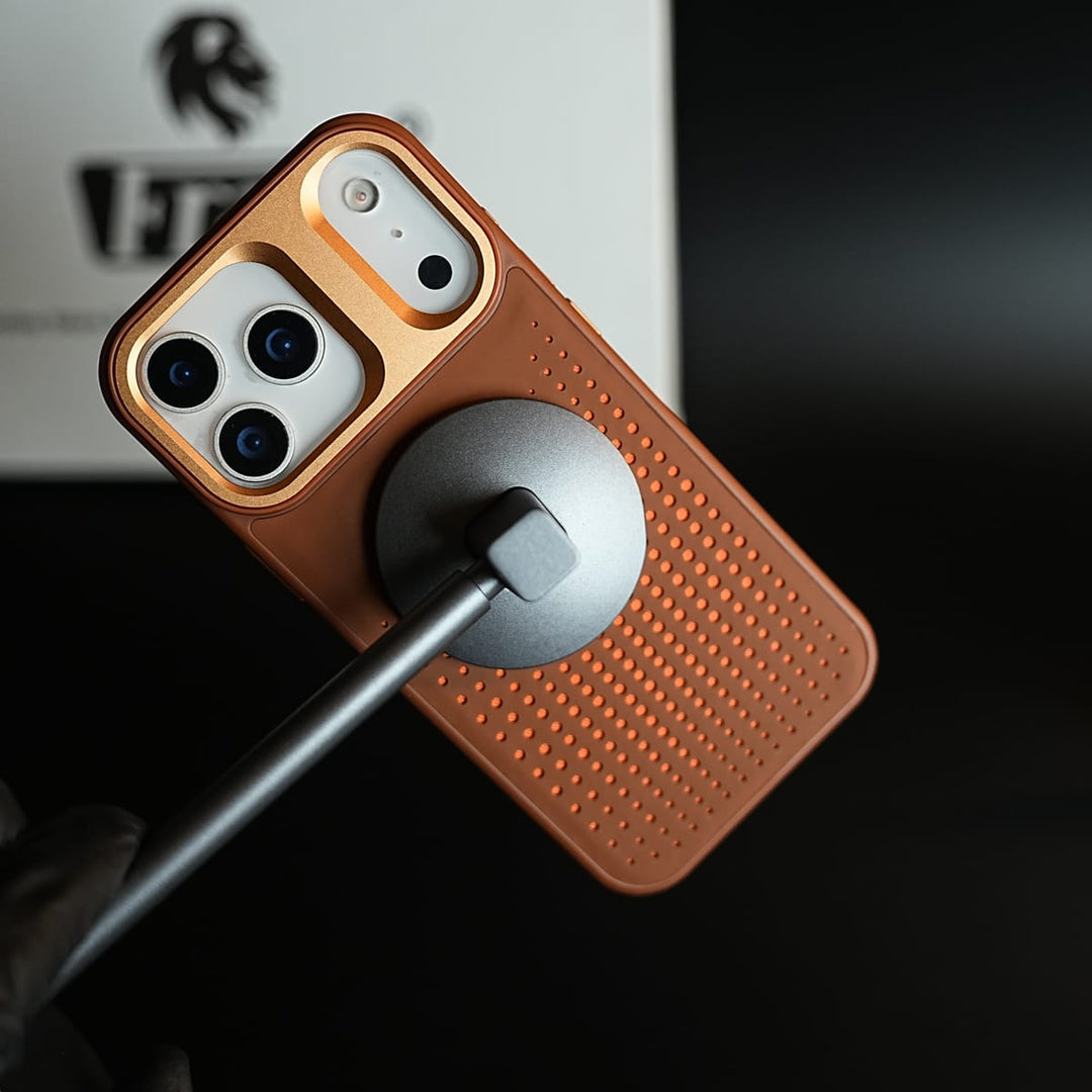 FRATO iPhone 17 Series iPhone 17 Series Premium Dot Design PU Leather MagSafe Case with Metal Camera Frame