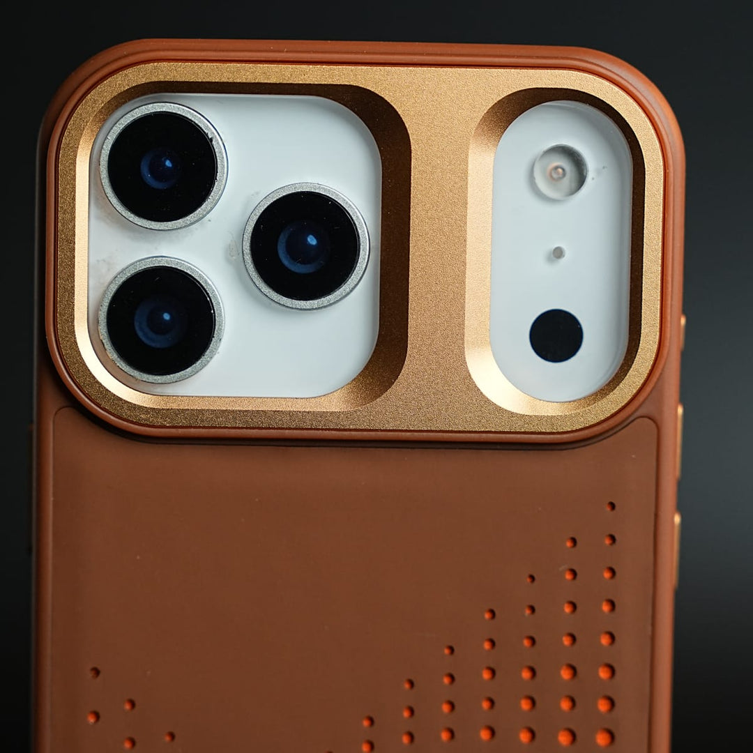 FRATO iPhone 17 Series iPhone 17 Series Premium Dot Design PU Leather MagSafe Case with Metal Camera Frame