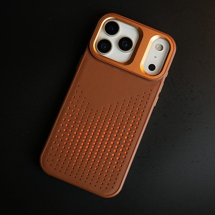 FRATO iPhone 17 Series iPhone 17 Series Premium Dot Design PU Leather MagSafe Case with Metal Camera Frame