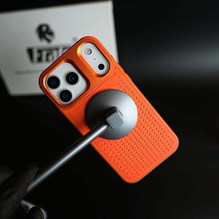 FRATO iPhone 17 Series iPhone 17 Series Premium Dot Design PU Leather MagSafe Case with Metal Camera Frame