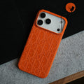 iPhone 17 Series Premium Embossed PU Leather Designer Pattern Slim Protective Case