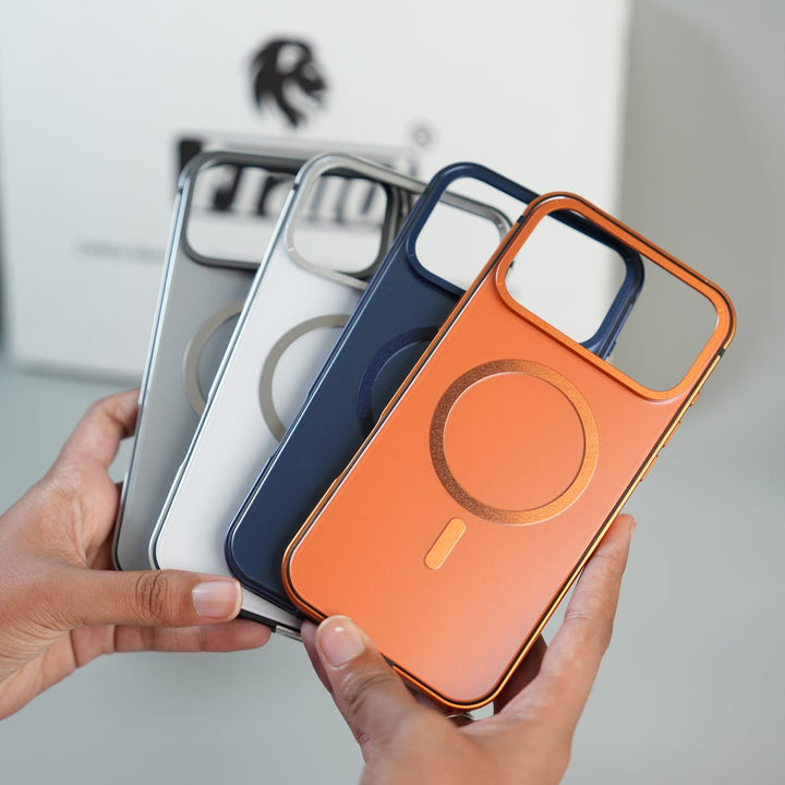 FRATO iPhone 17 Series iPhone 17 Series Premium Glass Back MagSafe Case with Aluminium Side Bumper