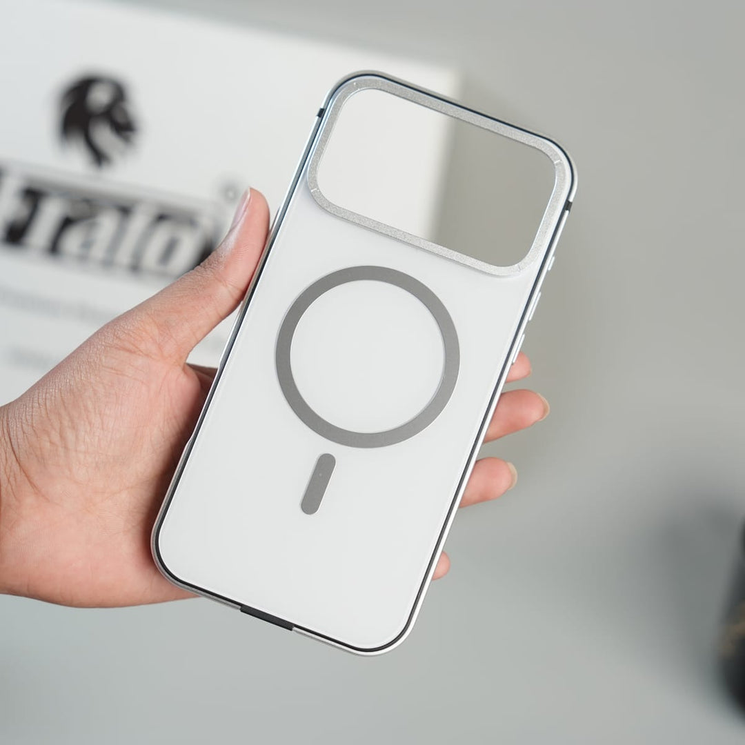 FRATO iPhone 17 Series iPhone 17 Series Premium Glass Back MagSafe Case with Aluminium Side Bumper
