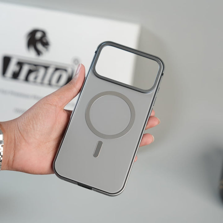FRATO iPhone 17 Series iPhone 17 Series Premium Glass Back MagSafe Case with Aluminium Side Bumper