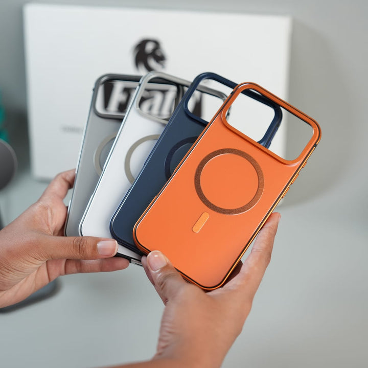 FRATO iPhone 17 Series iPhone 17 Series Premium Glass Back MagSafe Case with Aluminium Side Bumper