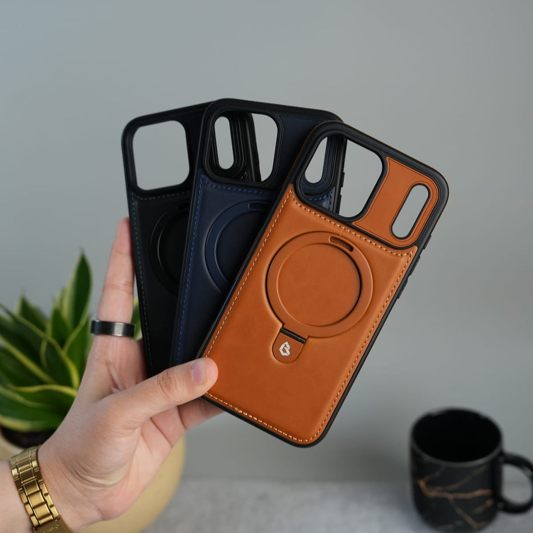 FRATO iPhone 17 Series iPhone 17 Series Premium Leather MagSafe Case with Kickstand &amp; Camera Protection | Luxury Slim Cover