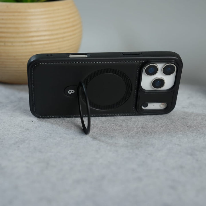 FRATO iPhone 17 Series iPhone 17 Series Premium Leather MagSafe Case with Kickstand &amp; Camera Protection | Luxury Slim Cover