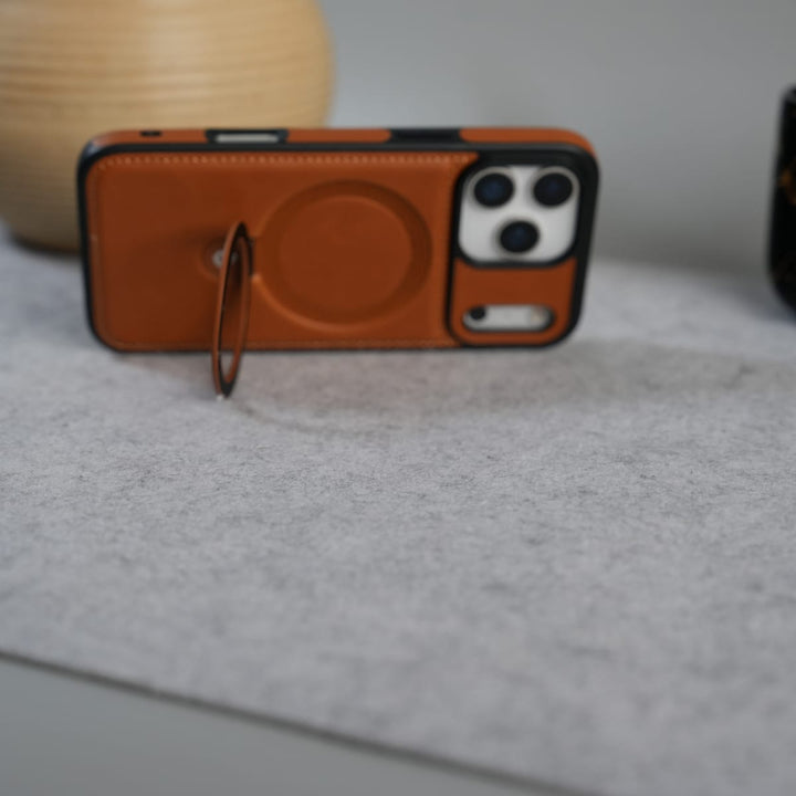 FRATO iPhone 17 Series iPhone 17 Series Premium Leather MagSafe Case with Kickstand &amp; Camera Protection | Luxury Slim Cover
