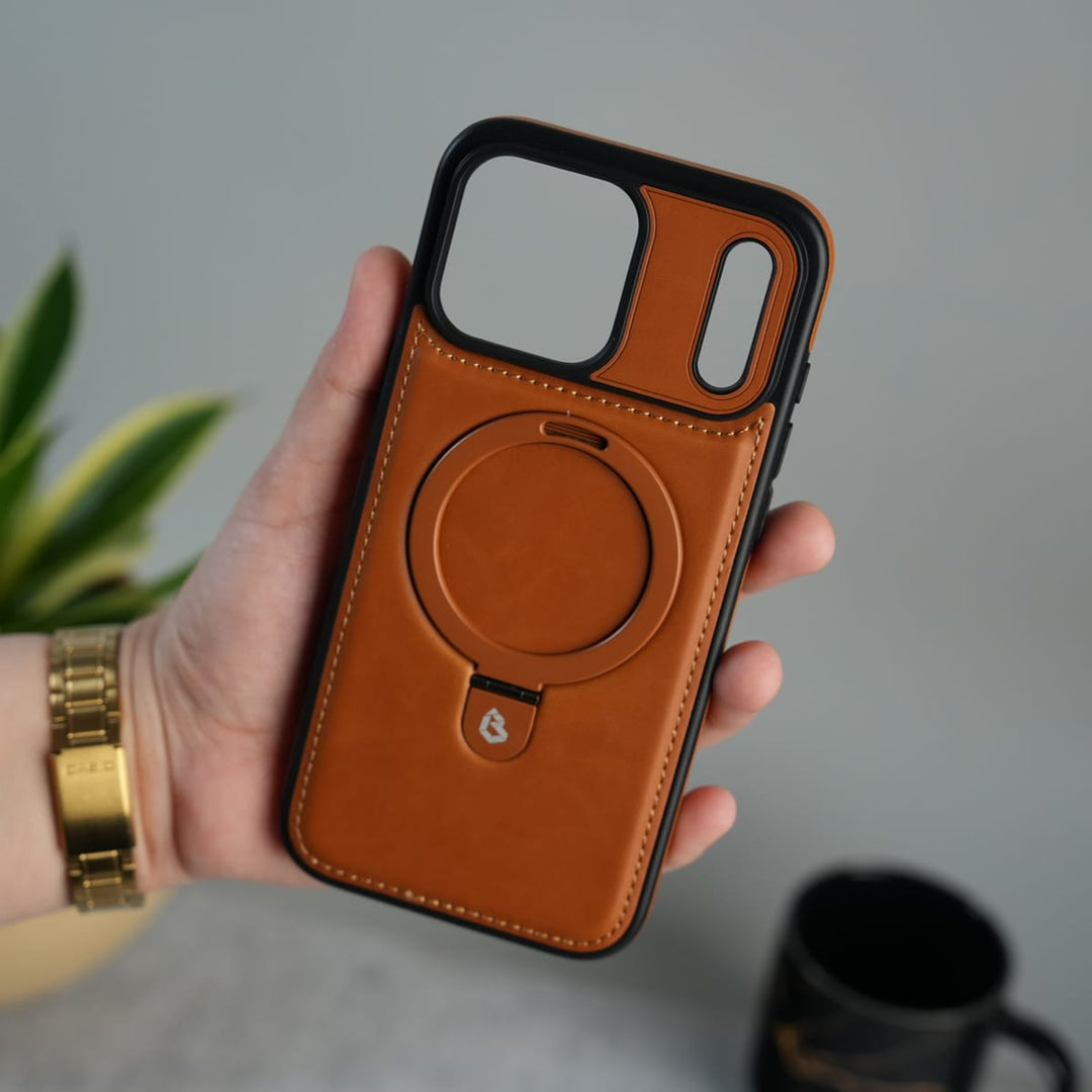 FRATO iPhone 17 Series iPhone 17 Series Premium Leather MagSafe Case with Kickstand &amp; Camera Protection | Luxury Slim Cover