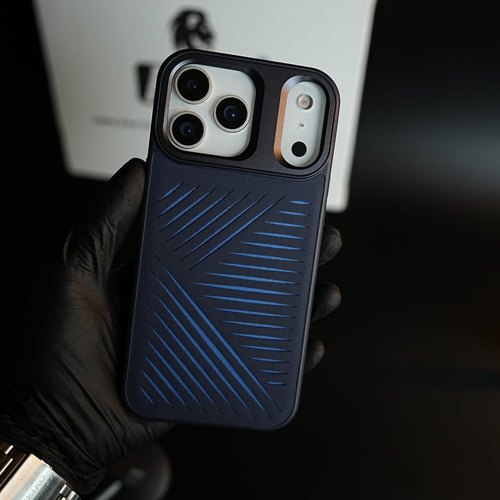 FRATO iPhone 17 Series iPhone 17 Series Premium PU Leather Cut Pattern MagSafe Case with Metal Camera Frame