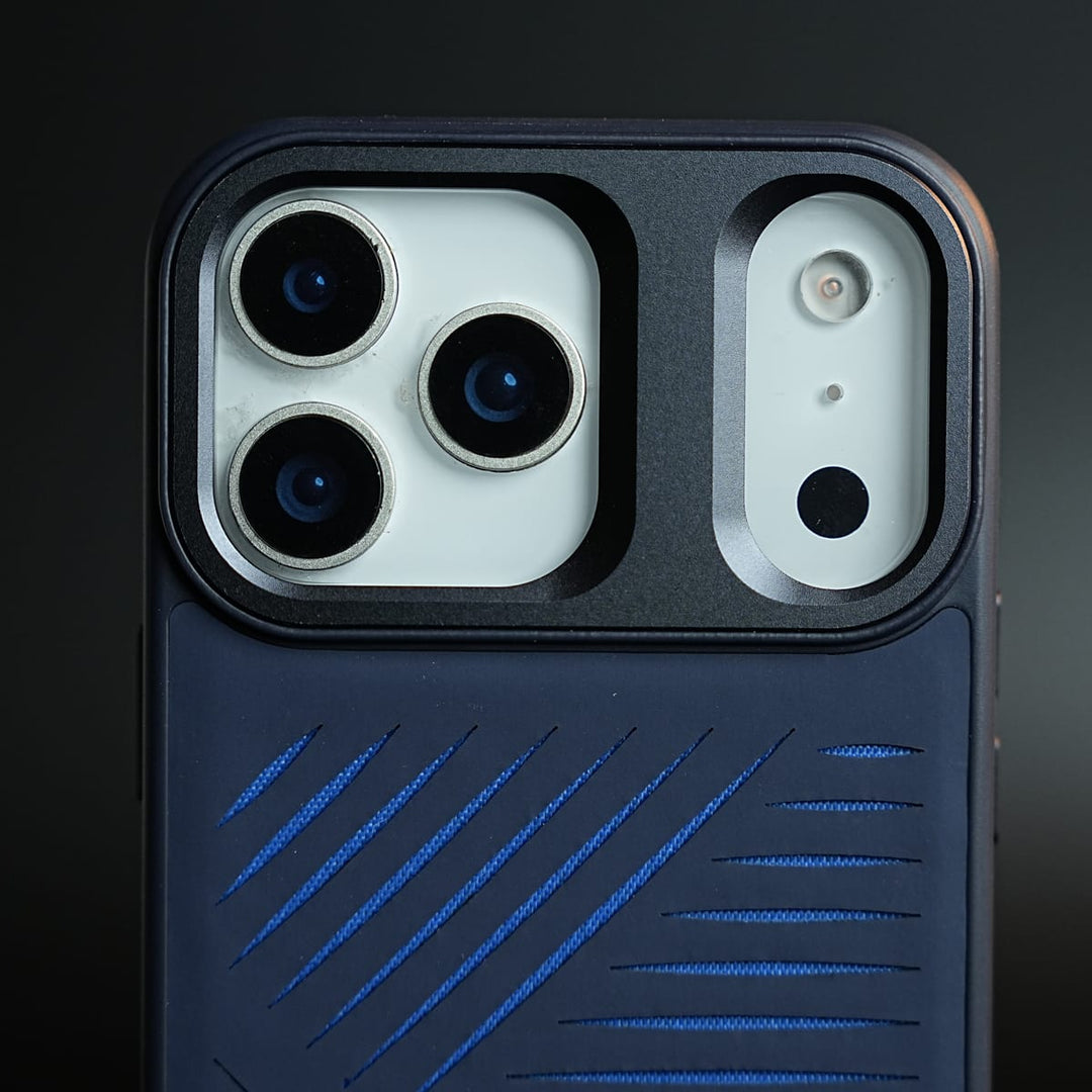 FRATO iPhone 17 Series iPhone 17 Series Premium PU Leather Cut Pattern MagSafe Case with Metal Camera Frame