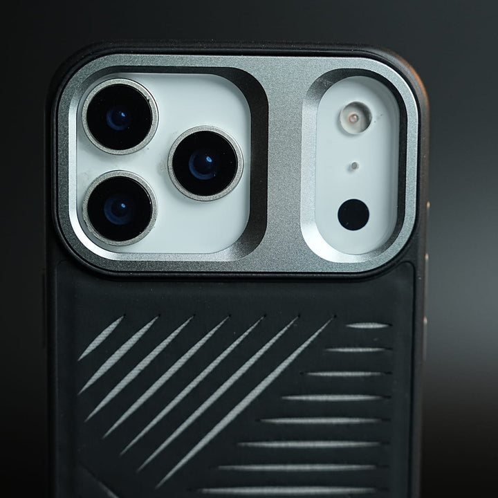 FRATO iPhone 17 Series iPhone 17 Series Premium PU Leather Cut Pattern MagSafe Case with Metal Camera Frame