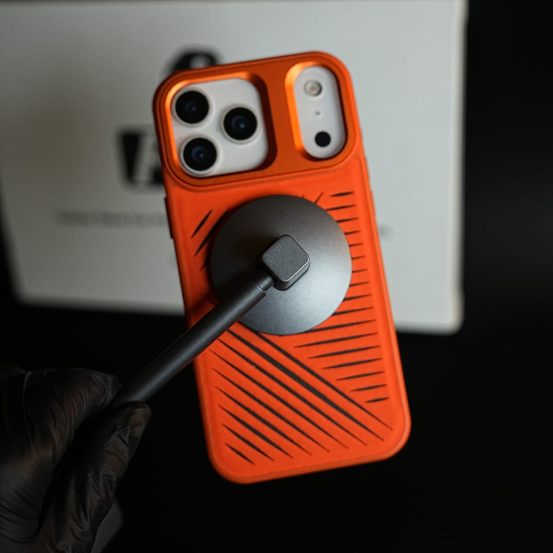 FRATO iPhone 17 Series iPhone 17 Series Premium PU Leather Cut Pattern MagSafe Case with Metal Camera Frame