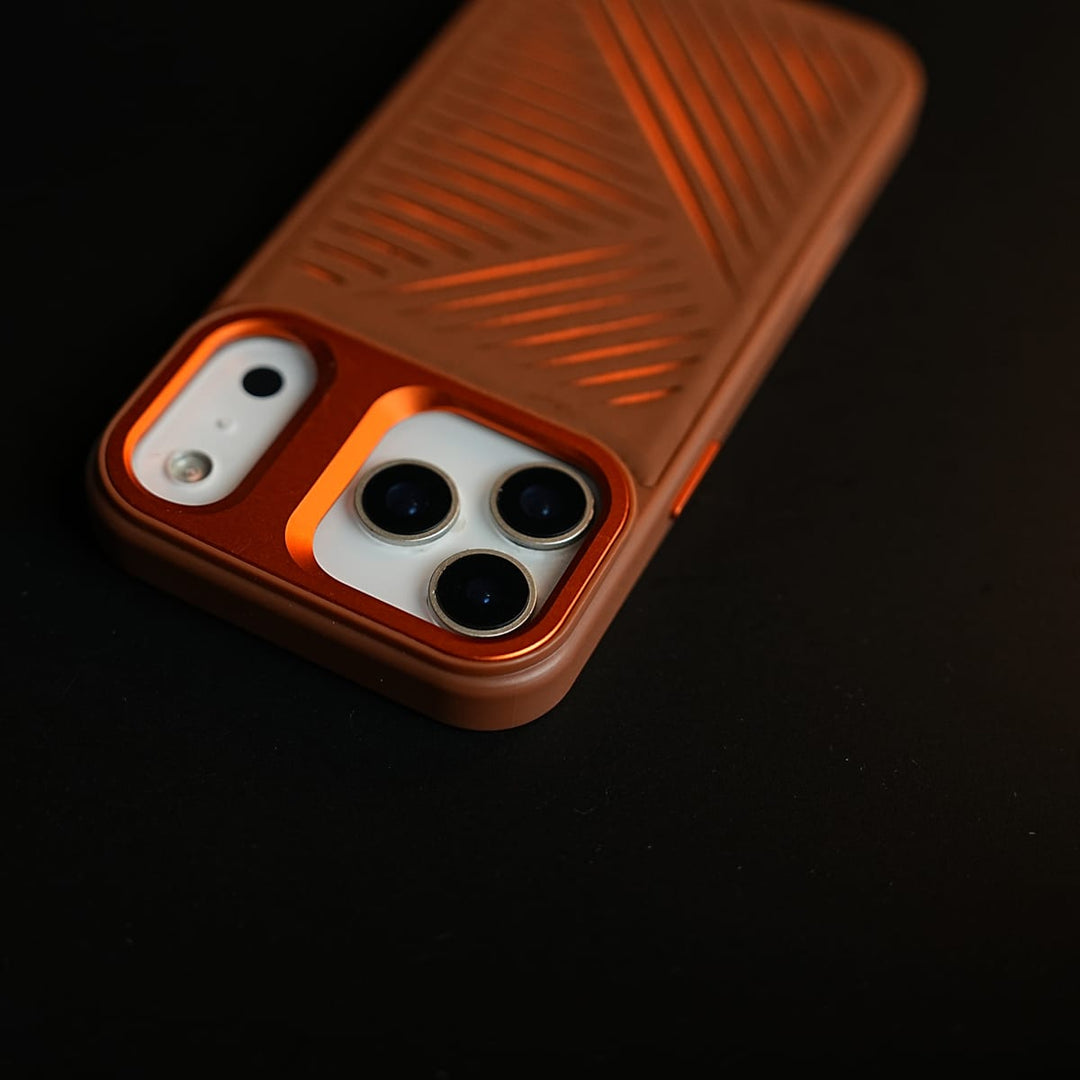 FRATO iPhone 17 Series iPhone 17 Series Premium PU Leather Cut Pattern MagSafe Case with Metal Camera Frame