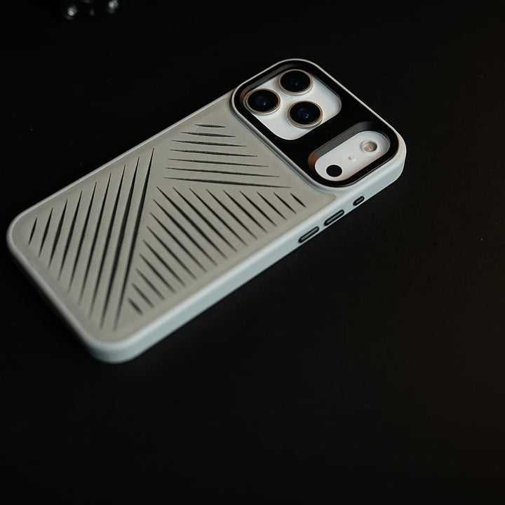 FRATO iPhone 17 Series iPhone 17 Series Premium PU Leather Cut Pattern MagSafe Case with Metal Camera Frame