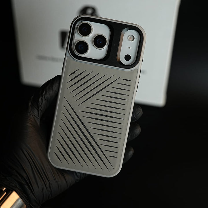 FRATO iPhone 17 Series iPhone 17 Series Premium PU Leather Cut Pattern MagSafe Case with Metal Camera Frame