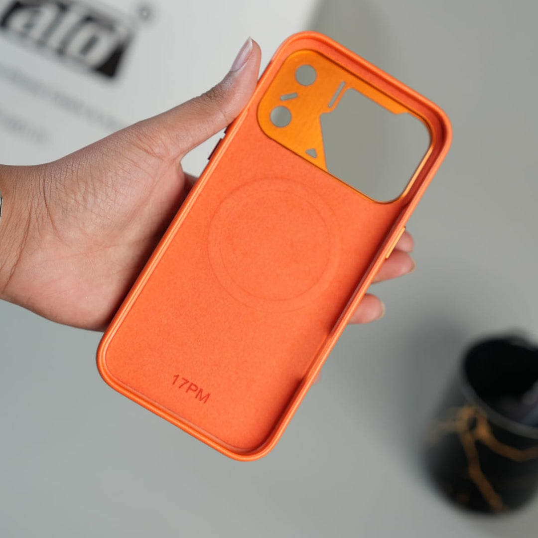 FRATO iPhone 17 Series iPhone 17 Series Premium PU Leather MagSafe Case | Metal Camera Frame Protective Cover