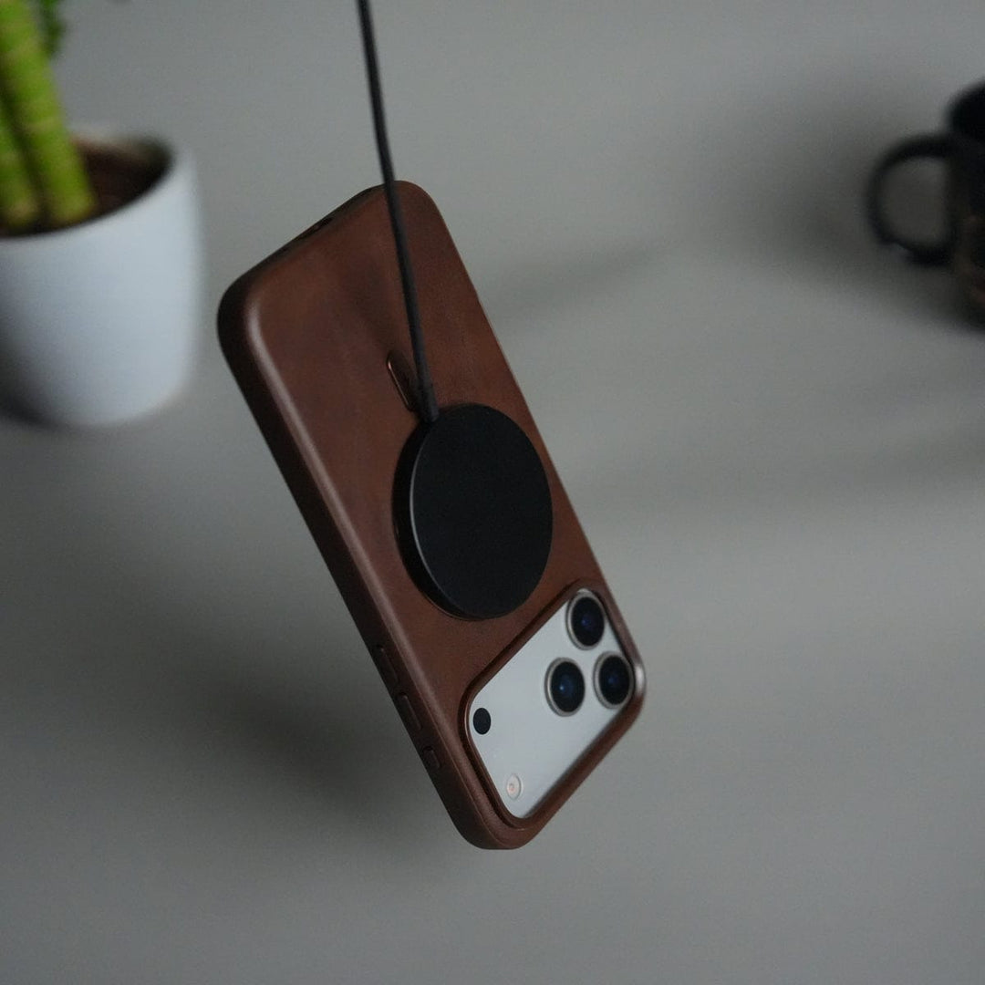 FRATO iPhone 17 Series iPhone 17 Series Premium PU Leather Metal MagSafe Ring Case