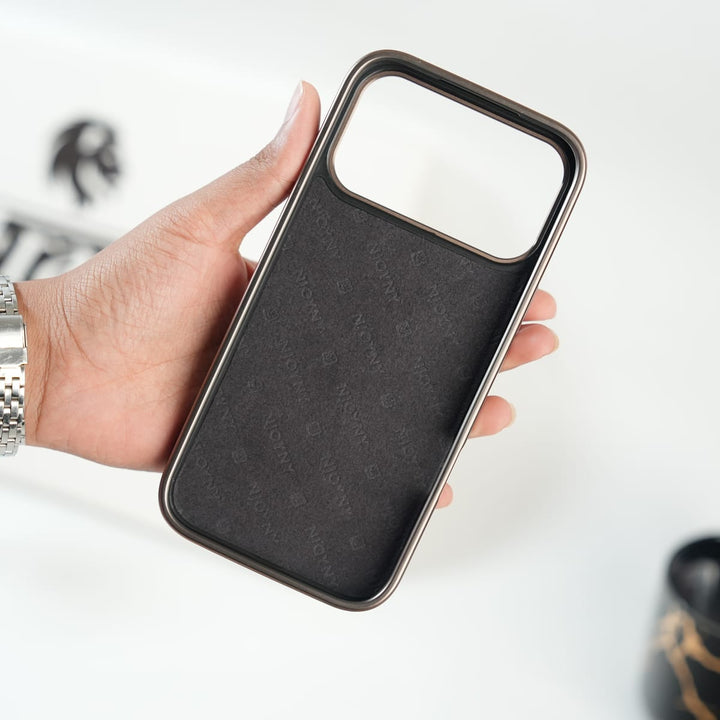 FRATO iPhone 17 Series iPhone 17 Series Premium PU Leather Stitch Case | 360° Rotating Metal Ring Stand Cover
