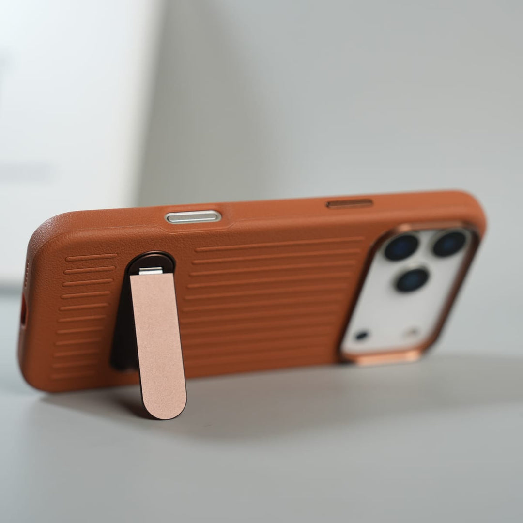 FRATO iPhone 17 Series iPhone 17 Series Premium PU Leather Suitcase MagSafe Case with Foldable Stand