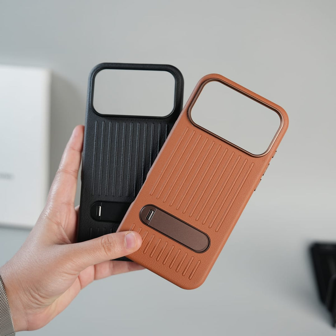 FRATO iPhone 17 Series iPhone 17 Series Premium PU Leather Suitcase MagSafe Case with Foldable Stand