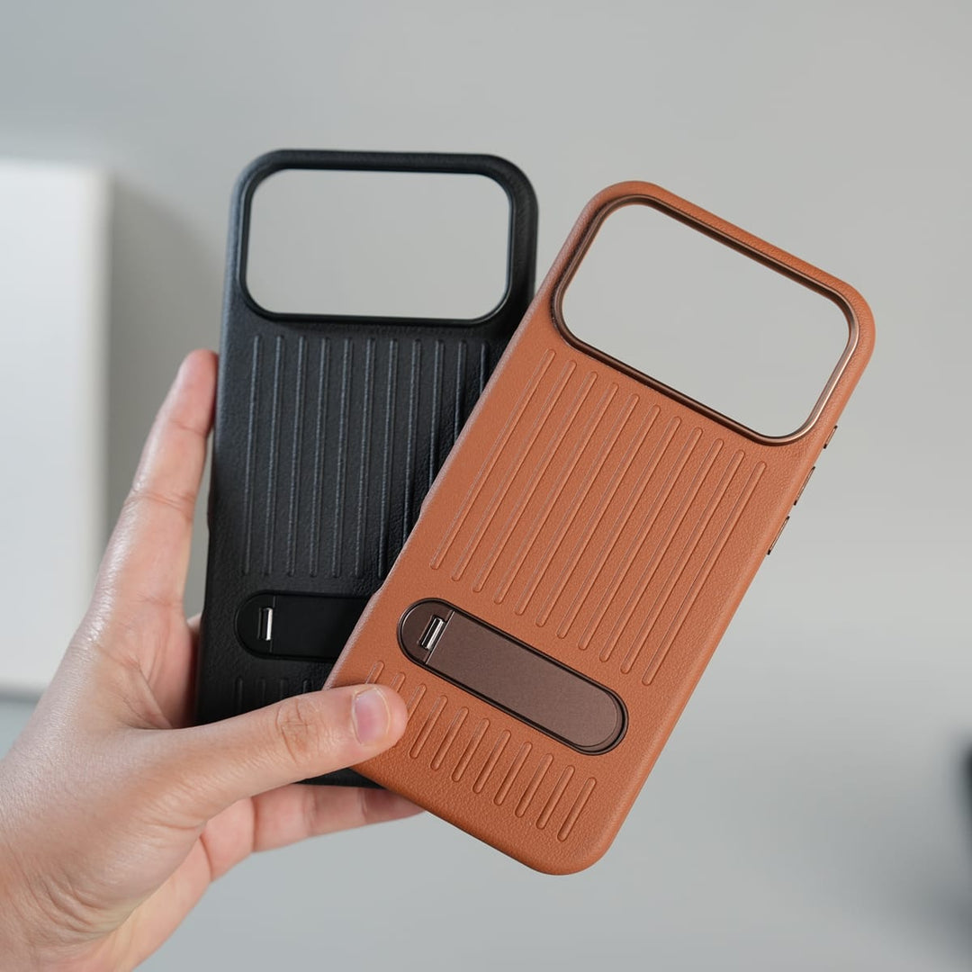 FRATO iPhone 17 Series iPhone 17 Series Premium PU Leather Suitcase MagSafe Case with Foldable Stand