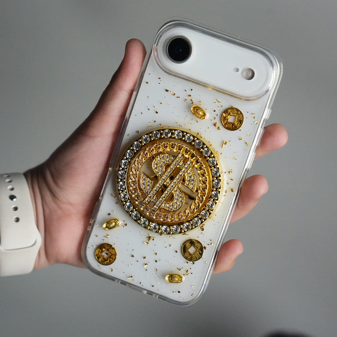 FRATO iPhone 17 Series iPhone 17 Series Premium Rotation Dollar Bracelet Wristband Chain Phone Case Cover