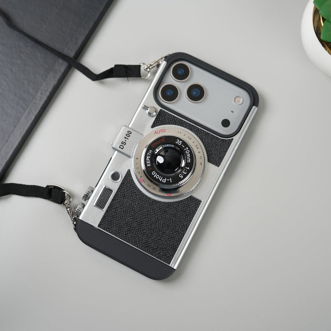 FRATO iPhone 17 Series iPhone 17 Series Retro Camera Design Case with Lanyard | Shockproof Protective Cover
