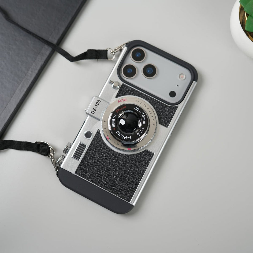 FRATO iPhone 17 Series iPhone 17 Series Retro Camera Design Case with Lanyard | Shockproof Protective Cover
