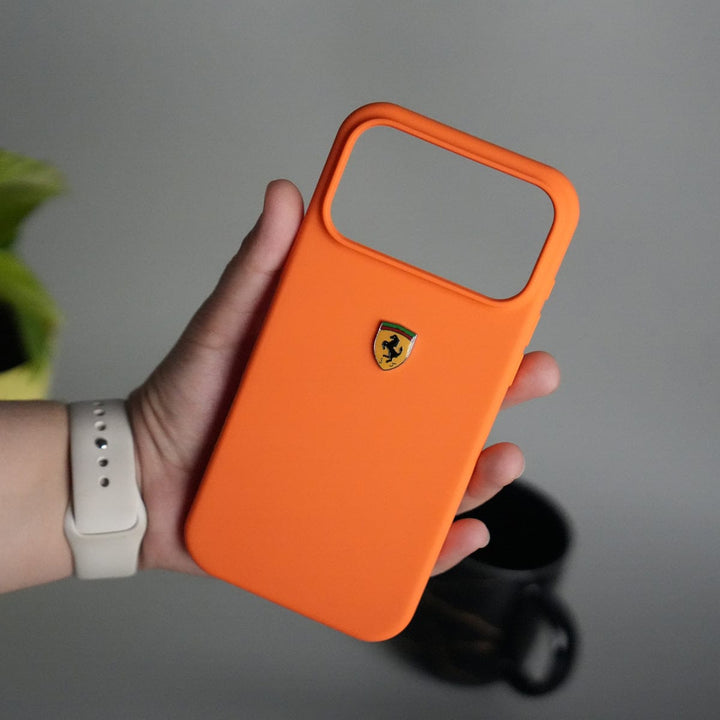 FRATO iPhone 17 Series iPhone 17 Series Sports Car Logo Liquid Silicone Case Cover ORANGE