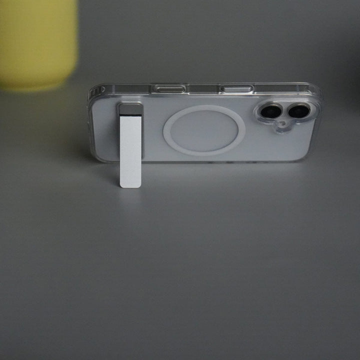 FRATO iPhone 17 Series iPhone 17 Series Transparent Bottom Metal Stand MagSafe Supported Case Cover
