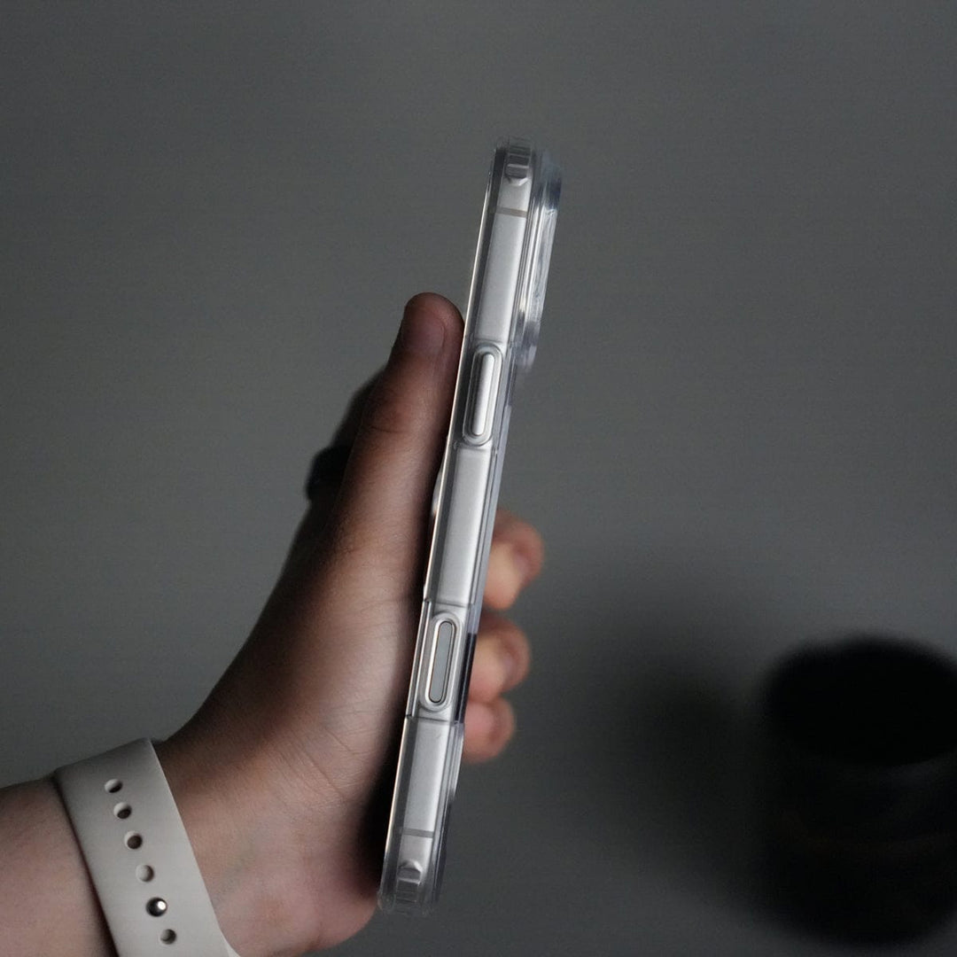 FRATO iPhone 17 Series iPhone 17 Series Transparent Bottom Metal Stand MagSafe Supported Case Cover