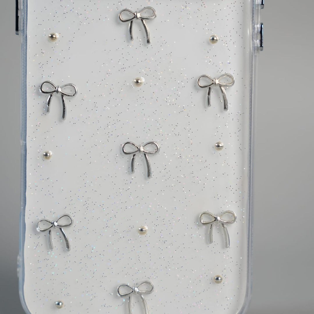 FRATO iPhone 17 Series iPhone 17 Series Transparent Glitter Bow Protective Case