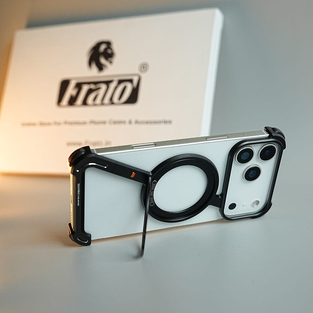 FRATO iPhone 17 Series iPhone 17 Series Z Shape Aluminum Metal Rotating Kickstand Frameless Design