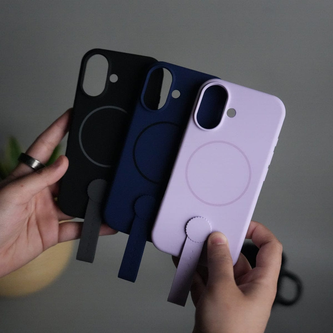FRATO iPhone 17 Series iPhone 17 Silicone Case | Magnetic Ring | Silicone Rotating Grip Strap Cover
