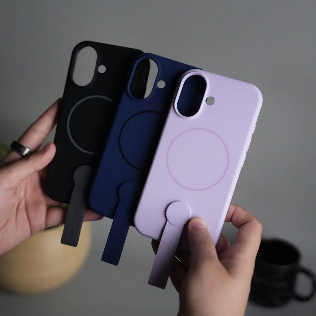 FRATO iPhone 17 Series iPhone 17 Silicone Case | Magnetic Ring | Silicone Rotating Grip Strap Cover