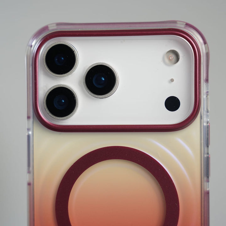 FRATO iPhone 17 Series iPhone Series Blush Pink Gradient Wave Pattern MagSafe Compatible Case