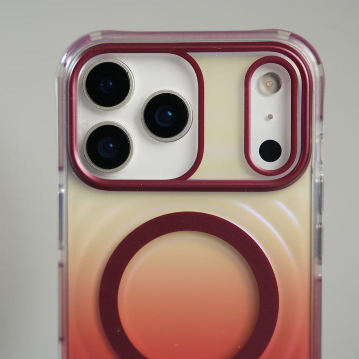 FRATO iPhone 17 Series iPhone Series Blush Pink Gradient Wave Pattern MagSafe Compatible Case
