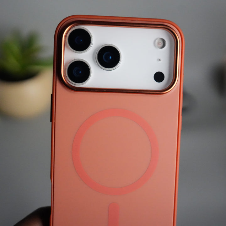 FRATO iPhone 17 Series iPhone Series Matte MagSafe Case | Metallic Camera Frame Edition | Orange