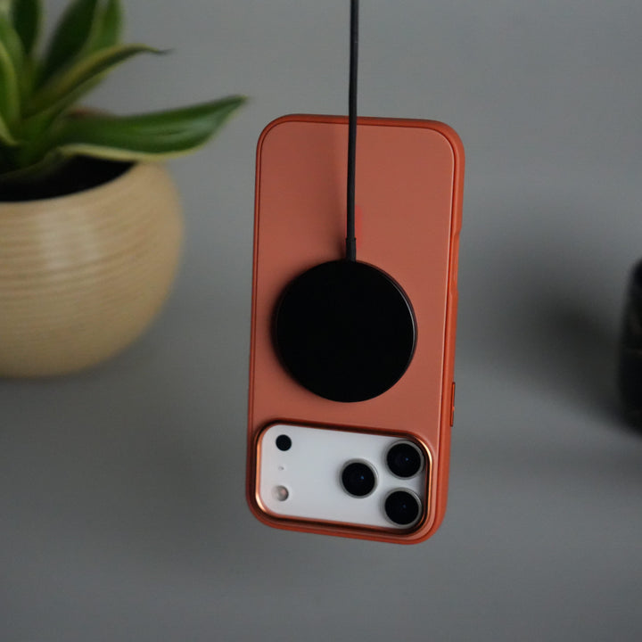 FRATO iPhone 17 Series iPhone Series Matte MagSafe Case | Metallic Camera Frame Edition | Orange