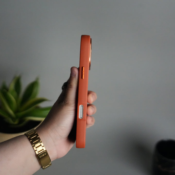 FRATO iPhone 17 Series iPhone Series Matte MagSafe Case | Metallic Camera Frame Edition | Orange