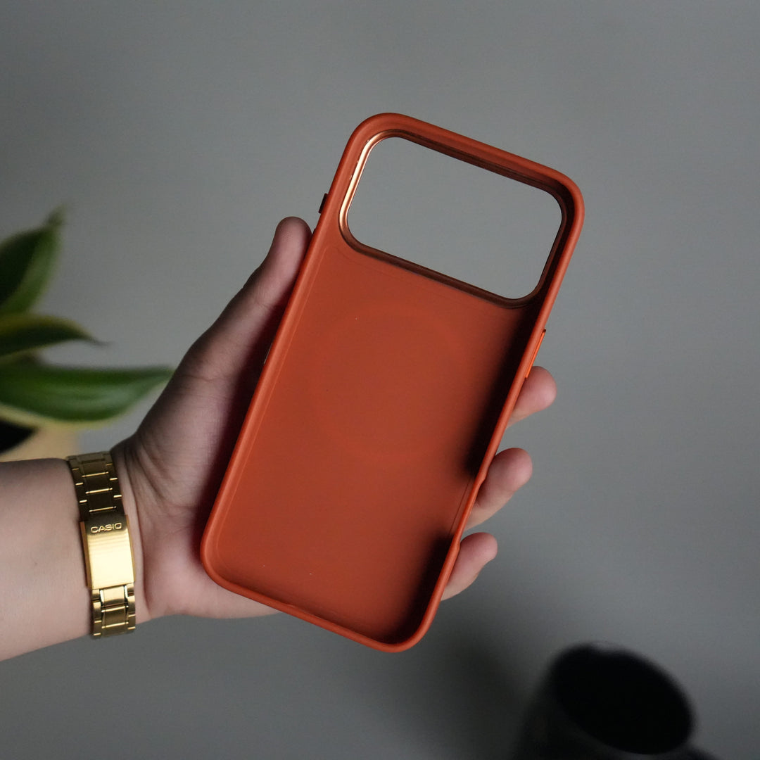 FRATO iPhone 17 Series iPhone Series Matte MagSafe Case | Metallic Camera Frame Edition | Orange