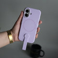 iPhone 17 Silicone Case | Magnetic Ring | Silicone Rotating Grip Strap Cover