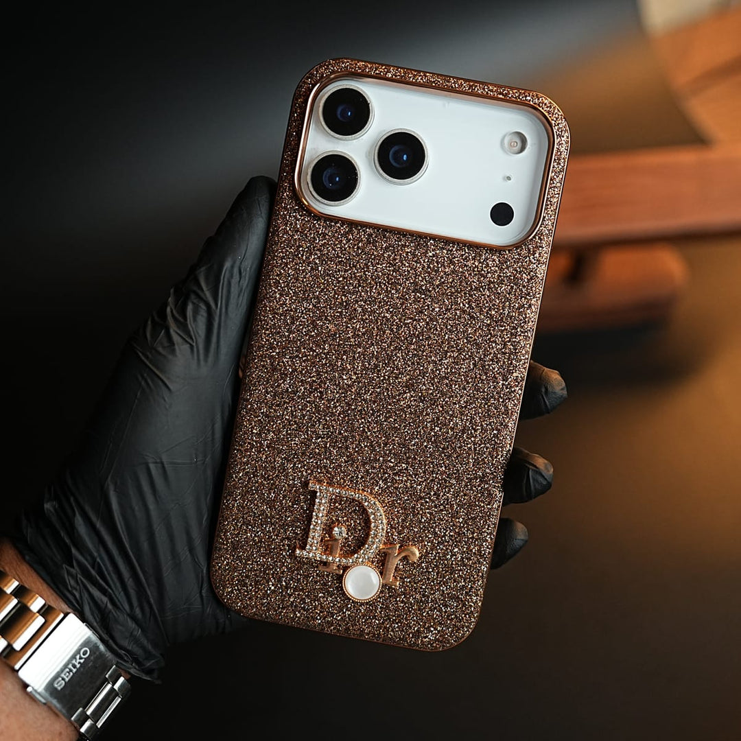 FRATO iPhone 17 Series Luxury Glitter Case with 3D Metal Emblem for iPhone 17 Series | Premium Sparkle Finish