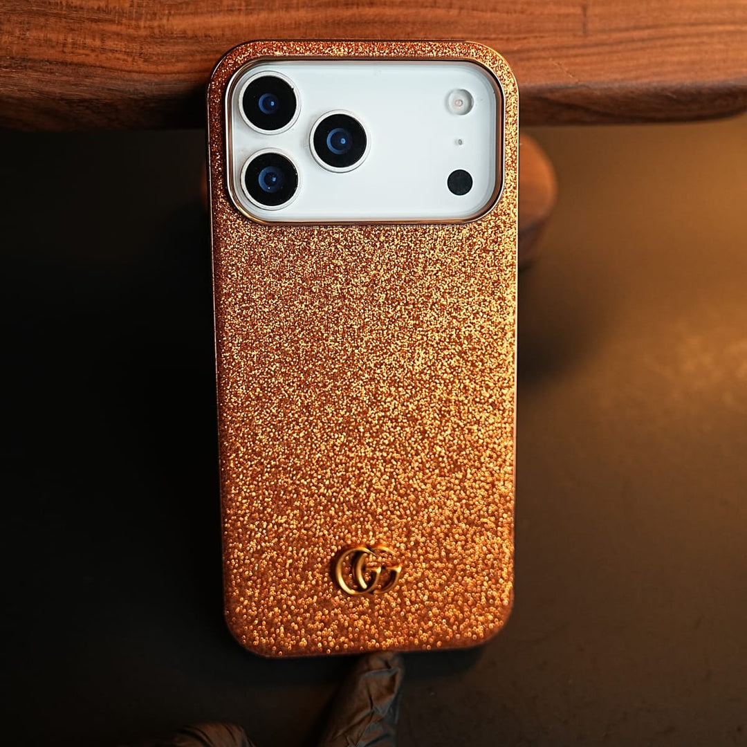 FRATO iPhone 17 Series Luxury Glitter Case with 3D Metal Emblem for iPhone 17 Series | Premium Sparkle Finish