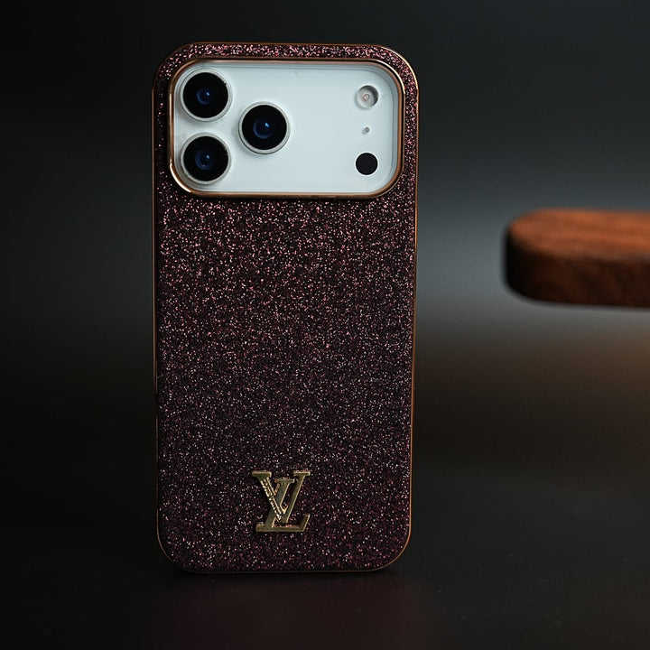 FRATO iPhone 17 Series Luxury Glitter Case with 3D Metal Emblem for iPhone 17 Series | Premium Sparkle Finish