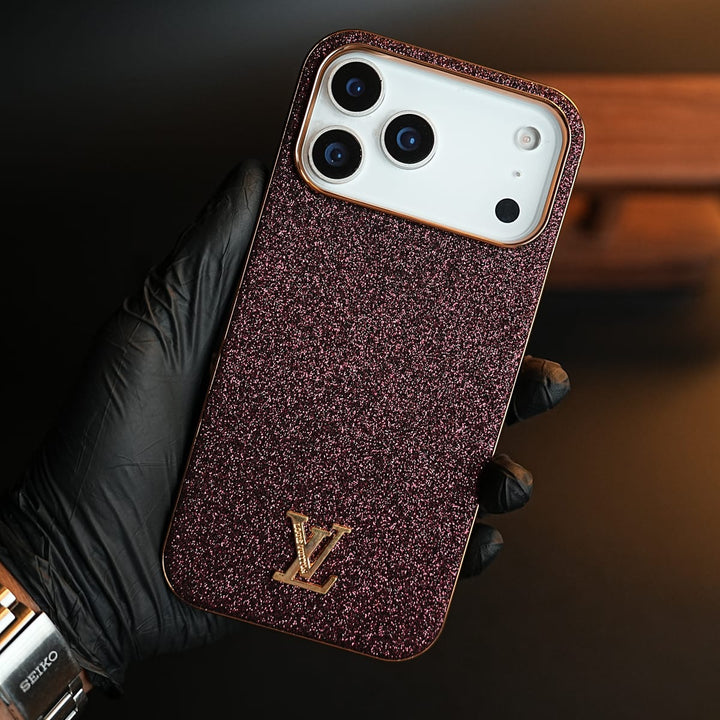 FRATO iPhone 17 Series Luxury Glitter Case with 3D Metal Emblem for iPhone 17 Series | Premium Sparkle Finish