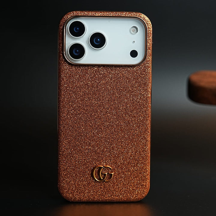 FRATO iPhone 17 Series Luxury Glitter Case with 3D Metal Emblem for iPhone 17 Series | Premium Sparkle Finish