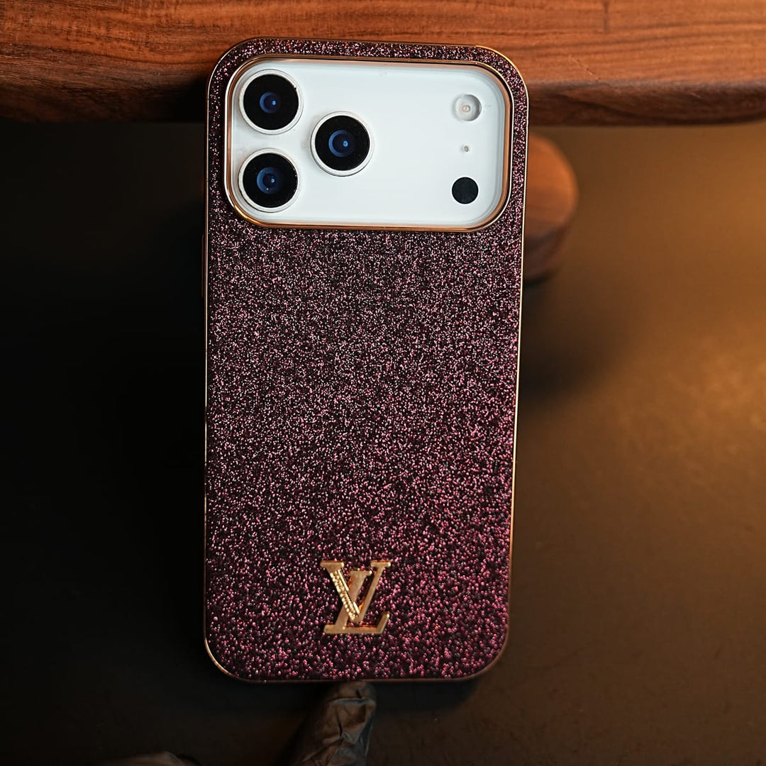 FRATO iPhone 17 Series Luxury Glitter Case with 3D Metal Emblem for iPhone 17 Series | Premium Sparkle Finish